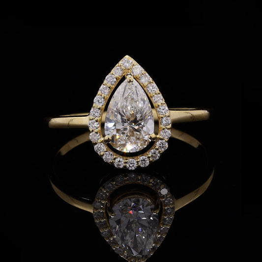Solitaire Diamond Ring in 14K Yellow Gold – 0.95 CT